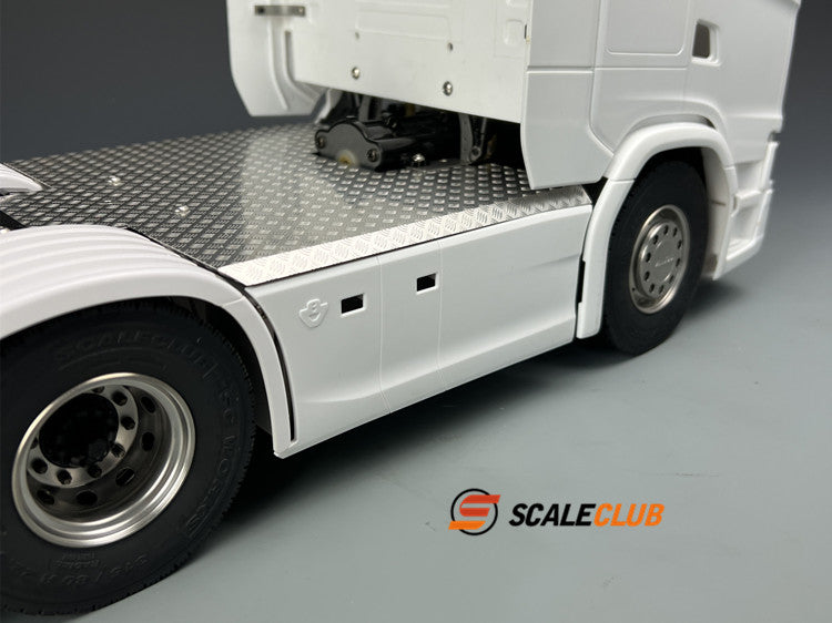 SCALECLUB Tamiya Scania 770s Upgrade Metal Chassis Anti-skid Plate Decorative Panel Tool Box