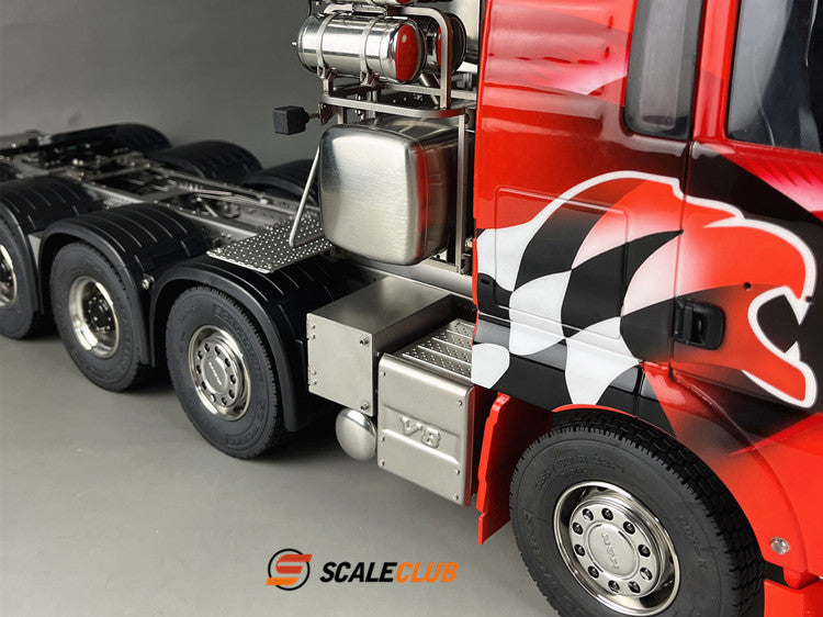 Scaleclub 1/14 Tamiya MAN 10X10 Heavy Duty Tractor Truck Metal Chassis Euro Truck SLT Rear Steering