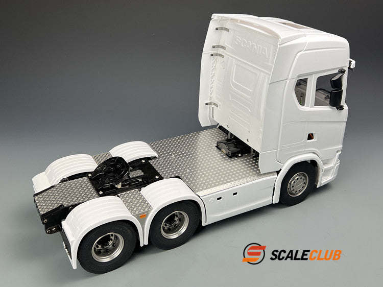 SCALECLUB Tamiya Scania 770s Upgrade Metal Chassis Anti-skid Plate Decorative Panel Tool Box