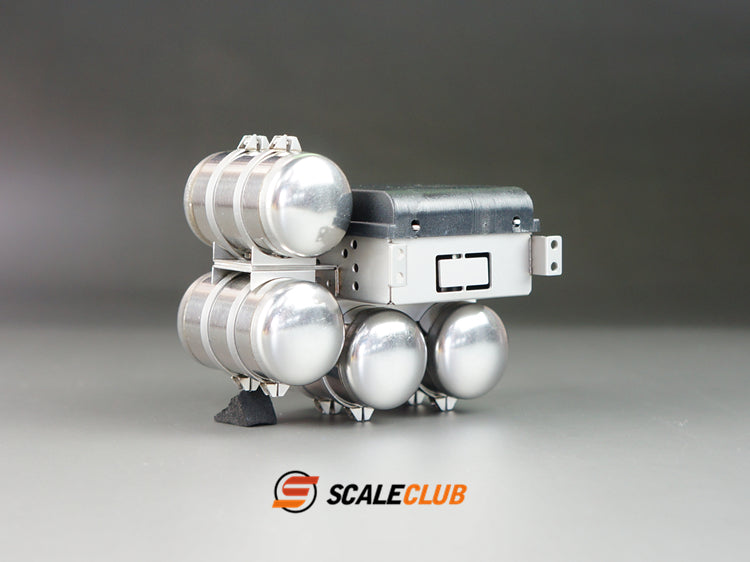 Scaleclub Tamiya 1/14 truck tractor Scania upgraded metal battery box gas tank four gas tanks