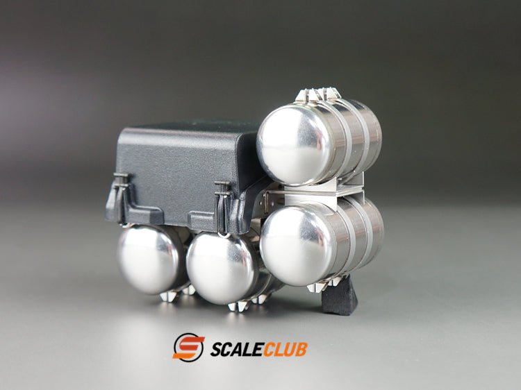 Scaleclub Tamiya 1/14 truck tractor Scania upgraded metal battery box gas tank four gas tanks