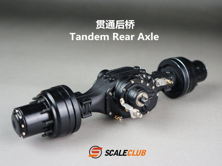 scaleclub 1/14 mud tractor new style wheel reduction lock differential break transmission power rear axle