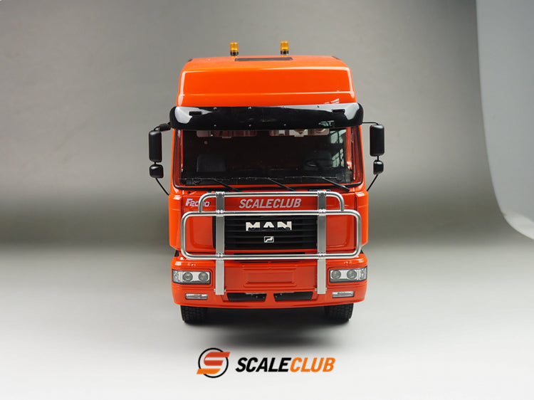 scaleclub 1/14 MAN F2000 8x8 all-metal heavy-duty trailer with metal door and equipment rack