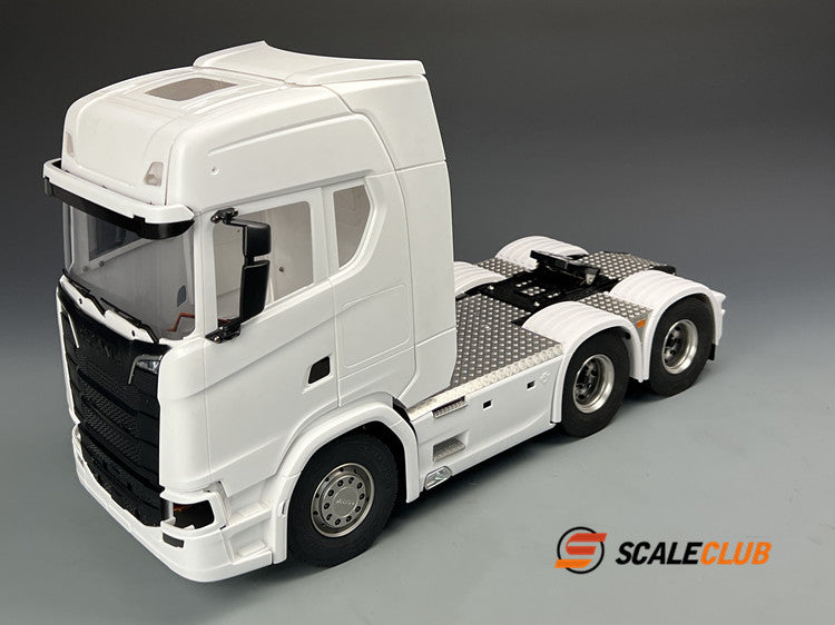SCALECLUB Tamiya Scania 770s Upgrade Metal Chassis Anti-skid Plate Decorative Panel Tool Box