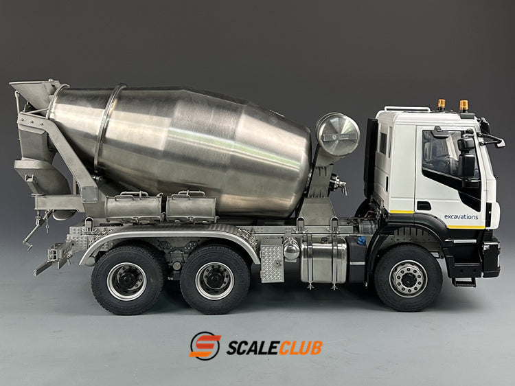 Scaleclub Iveco 1:14 6x6 Full Metal Remote Control Cement Mixer Truck Open Door Body