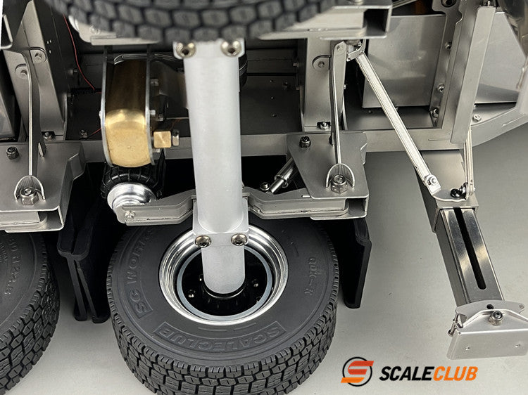 scaleclub 1/14 hydraulic 3-axle dump trailer for tractor truck