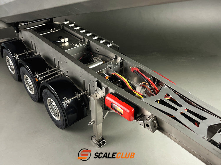 scaleclub 1/14 hydraulic 3-axle dump trailer for tractor truck