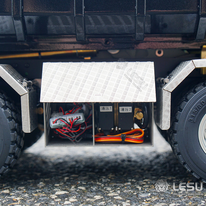LESU 1/14 Truck Remote Control Model Metal Toy Fully Unloaded Volvo VM Hydraulic Roll-on/Roll-off Fully Unloaded Truck