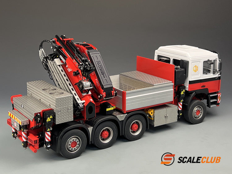Scaleclub 1/14 MAN F2000 8x8 with rear wheel steering F1650 truck crane full metal remote control