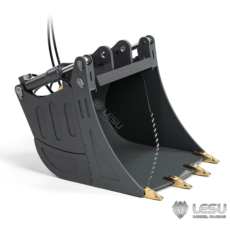 LESU 1/14 engineering machinery model excavator ET35 modified quick change hydraulic opening and closing bucket attachment