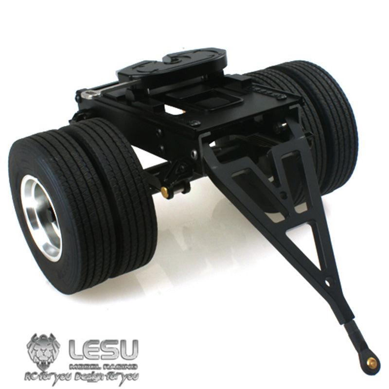 LESU 1/14 RC Truck Transfer Trailer Model Single Axle Trailer Dump Truck Accessories