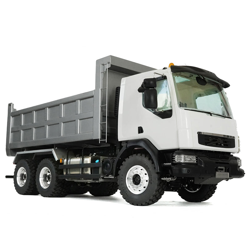 LESU 1/14 Volvo Truck Model 6x6 Dump Truck Three-axle Full Drive F-Frame Hydraulic System
