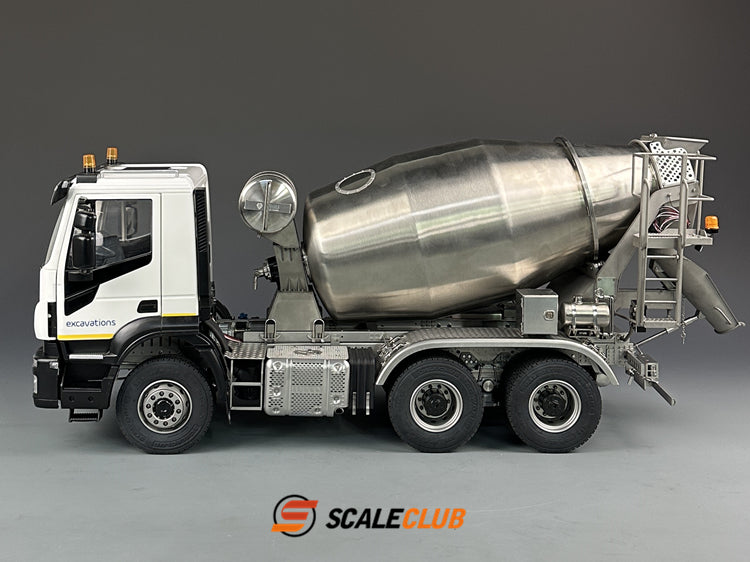 Scaleclub Iveco 1:14 6x6 Full Metal Remote Control Cement Mixer Truck Open Door Body