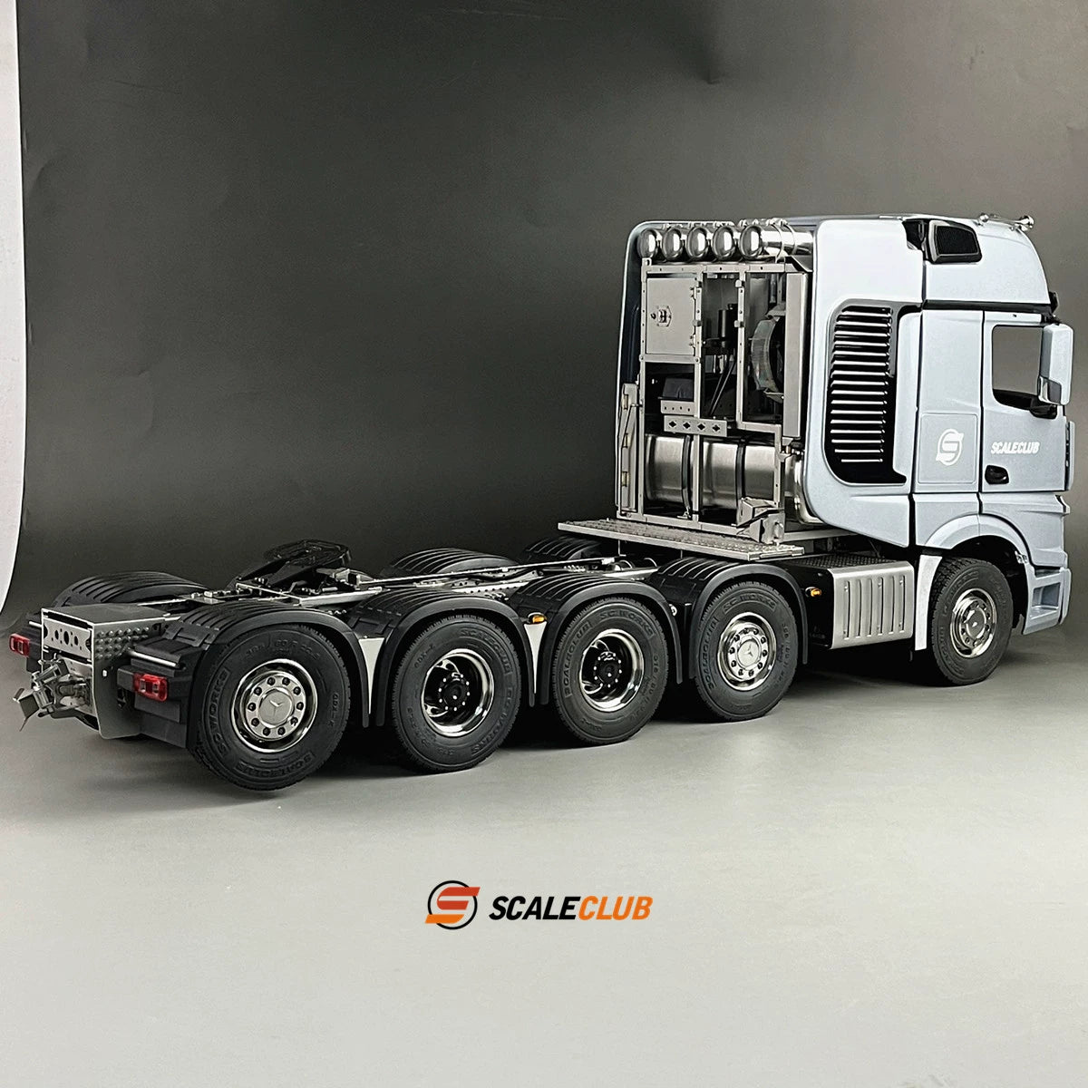 scaleclub 1/14 Tamiya benz 10X10 heavy-duty trailer European truck SLT large transport truck full metal finished chassis