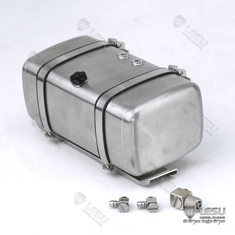 LESU G-6239 1/14 Truck Model 3348 Stainless Steel Flat Simulation Hydraulic Tank Tamiya Truck Universal Upgrade Modification