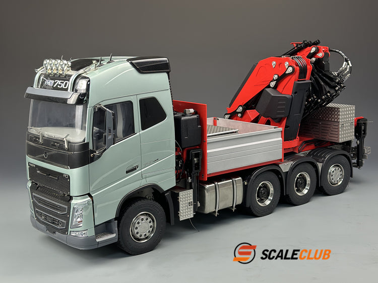 Scaleclub Tamiya 1/14 Volvo FH750 8x8 with rear steering F1650 truck crane