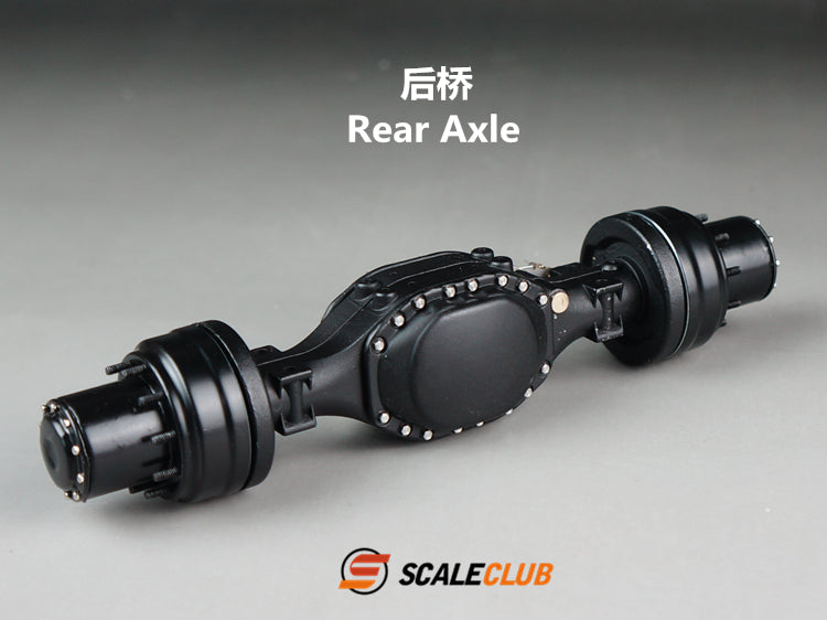scaleclub 1/14 mud tractor new style wheel reduction lock differential break transmission power rear axle
