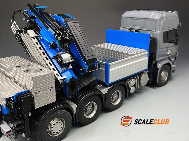 Scaleclub 1/14 Scania R730 All-metal 8X8 rear-wheel steering F1650 truck crane and chassis