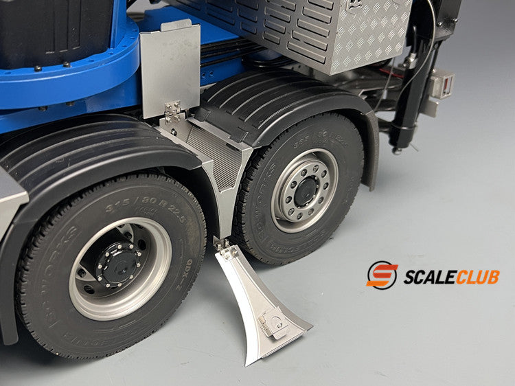 Scaleclub 1/14 rear dual-axle fender upgrade metal fender tool box with open lid Eurotruck