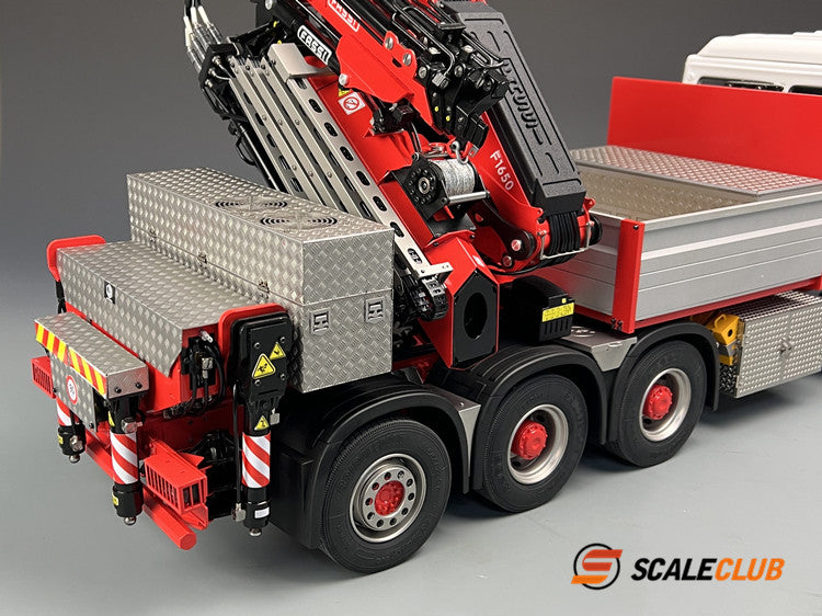 Scaleclub 1/14 MAN F2000 8x8 with rear wheel steering F1650 truck crane full metal remote control