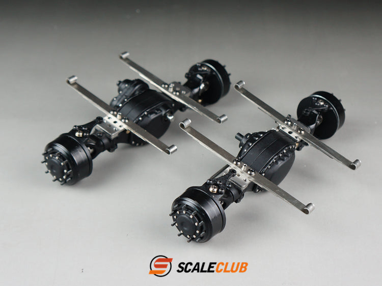 Scaleclub 1/14 tractor mud truck upgrade metal lock differential planetary steering front axle