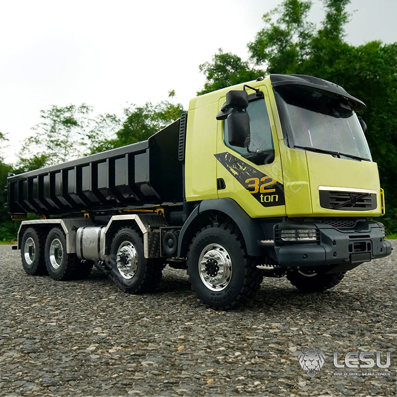 LESU 1/14 Truck Remote Control Model Metal Toy Fully Unloaded Volvo VM Hydraulic Roll-on/Roll-off Fully Unloaded Truck