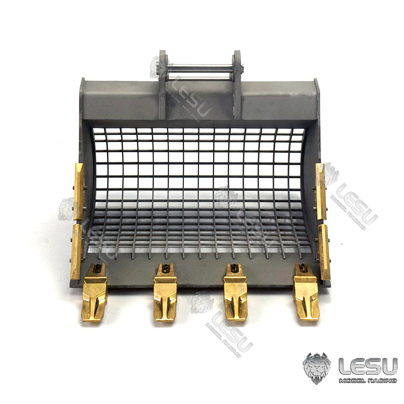 LESU 1/14 Engineering Hydraulic Excavator CAT 374F Modified Quick Release Grille Bucket Attachment