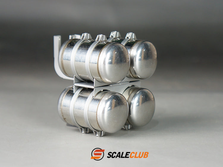 For Tamiya 1/14 tractor truck mud truck four gas tank simulation metal upgrade parts diameter 23mm SCALECLUB QG4-TY-1