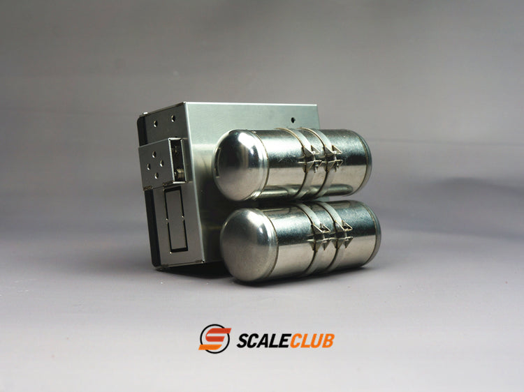 Scaleclub 1/14 JX F2000 tractor truck mud head upgrade metal battery box gas tank