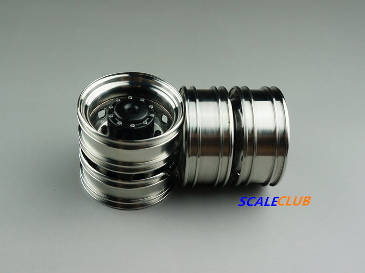 SCALECLUB Tamiya 1:14 tractor mud head universal upgrade metal rear wheel hub
