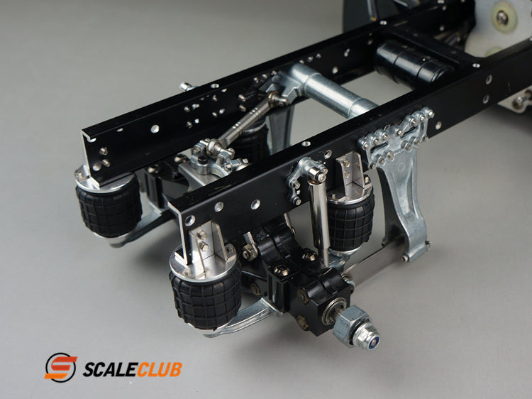Scaleclub Tamiya tractor for Mercedes-Benz, Scania, and MAN, single-axle rear axle airbag suspension system