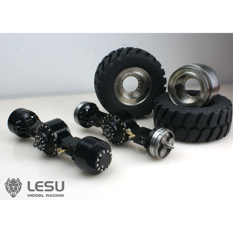 LESU 1/16 loader engineering vehicle RD-2002 lock differential through wheel side reduction Axles RC modified Axles