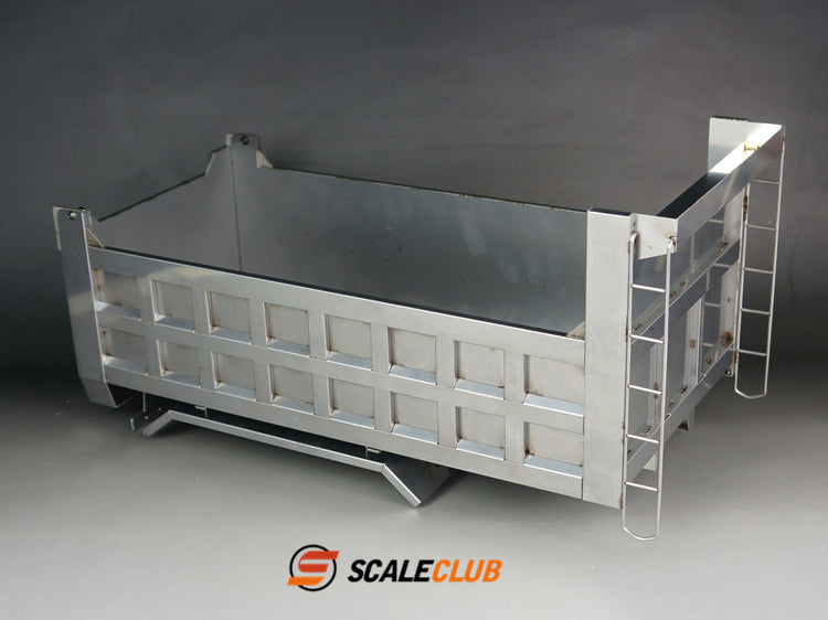 scaleclub stainless steel sheet metal domestic mud bucket mud bucket 1/14 carriage truck bucket