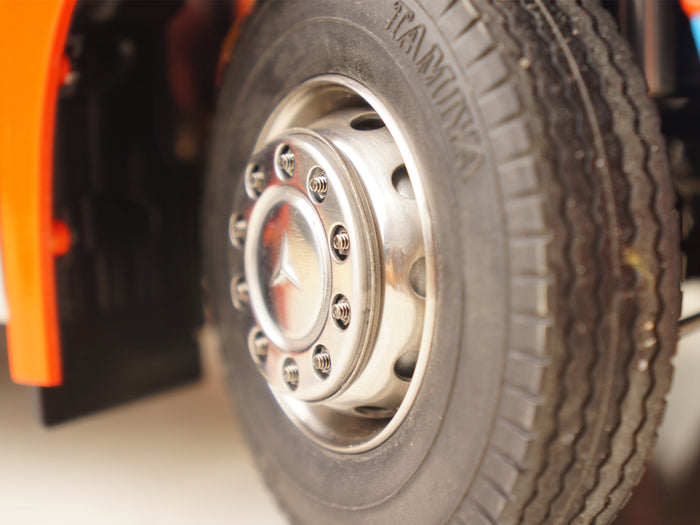 SCALECLUB Tamiya 1:14 tractor mud head universal upgrade metal front wide wheel narrow wheel