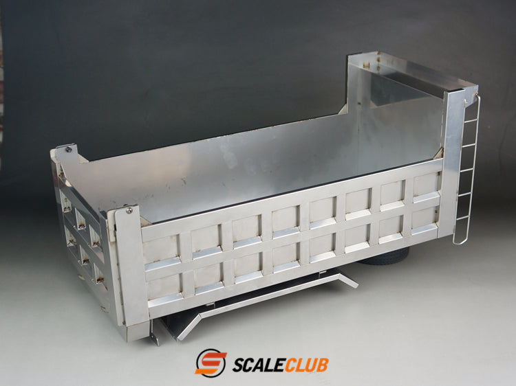scaleclub stainless steel sheet metal domestic mud bucket mud bucket 1/14 carriage truck bucket