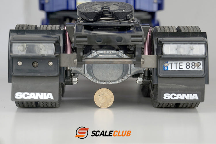 scaleclub 1/14 mud tractor new style wheel reduction lock differential break transmission power rear axle