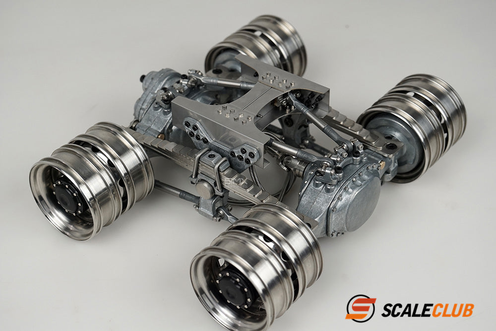 scaleclub 1/14 mud tractor new style wheel reduction lock differential break transmission power rear axle