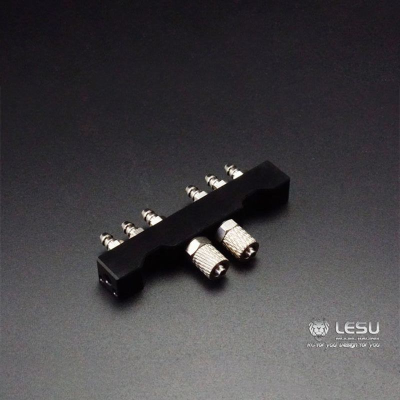 LESU Y-1507 1/14 Roll-off Truck Diverter Four-way Connector Diverter Valve for Hydraulic Model System Modification Accessories