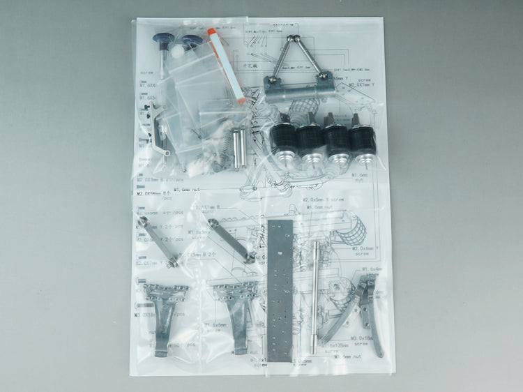 Scaleclub Tamiya tractor for Mercedes-Benz, Scania, and MAN, single-axle rear axle airbag suspension system