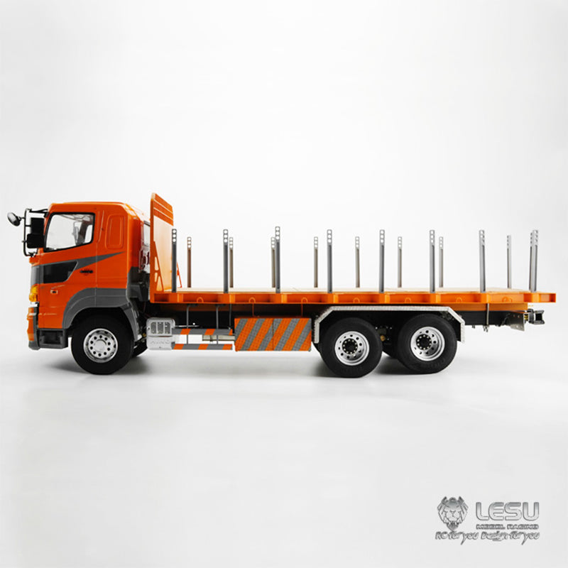 LESU LESU 1/14 Tamiya simulation modified remote control car truck model 6X4 flatbed truck transporter