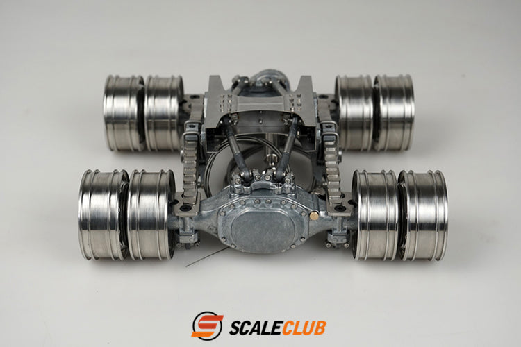 scaleclub 1/14 mud tractor new style wheel reduction lock differential break transmission power rear axle