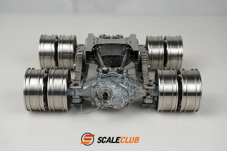 scaleclub 1/14 mud tractor new style wheel reduction lock differential break transmission power rear axle