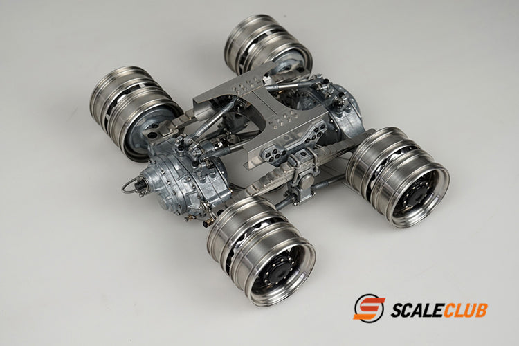 scaleclub 1/14 mud tractor new style wheel reduction lock differential break transmission power rear axle