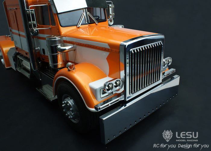 1/14 American truck front bumper GW-K001 Tamiya tractor king grille front bumper electroplating model LESU