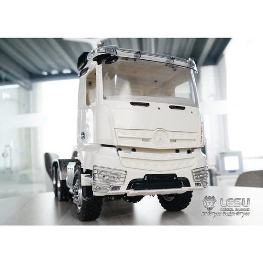 1 pair of LESU for Tamiya 3363 3348 1/14 RC tractor truck dump truck model toy metal stainless steel headlight protection cover