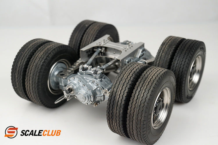 scaleclub 1/14 mud tractor new style wheel reduction lock differential break transmission power rear axle
