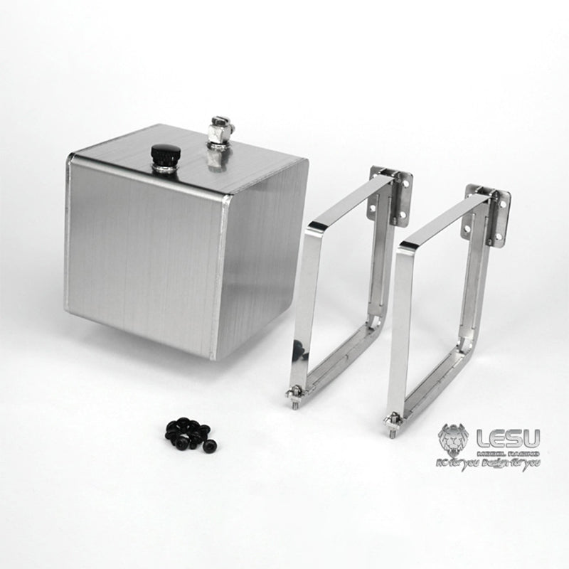 LESU G-6107 1/14 Truck Model Square Stainless Steel Welded Hydraulic Tank Tamiya Truck Model Upgrade Modification or DIY