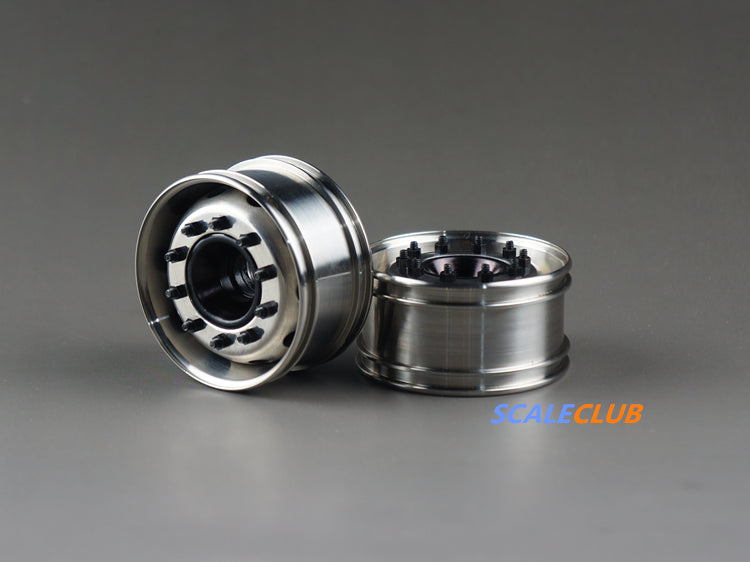 SCALECLUB Tamiya 1:14 tractor mud head universal upgrade metal front wide wheel narrow wheel