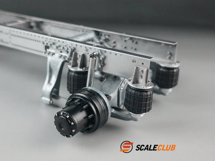 Scaleclub Tamiya tractor for Mercedes-Benz, Scania, and MAN, single-axle rear axle airbag suspension system