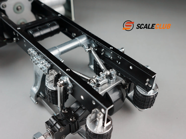 Scaleclub Tamiya tractor for Mercedes-Benz, Scania, and MAN, single-axle rear axle airbag suspension system